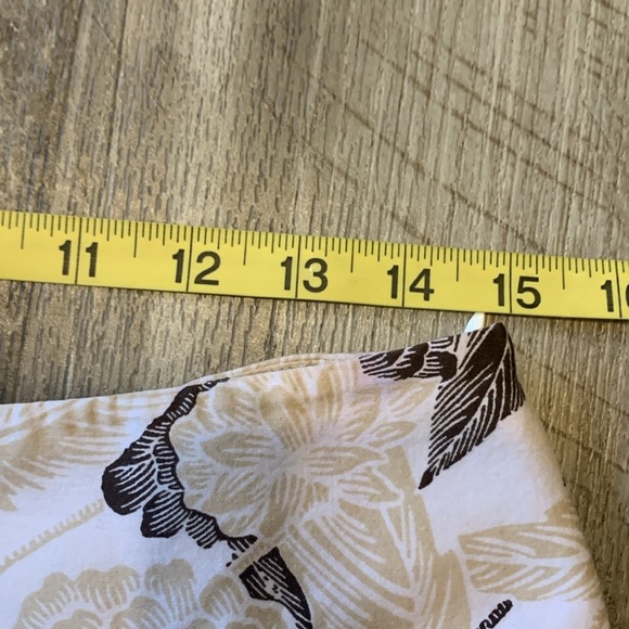 ANN TAYLOR Earth tone Neutral Pleated Midi Skirt Cream Cottagecore Sz 8 - Picture 3 of 14